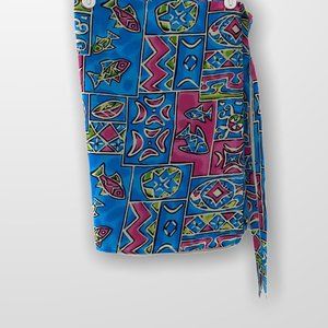 * 6 for $16 NWOT Beach Short Sarong Skirt Blue
